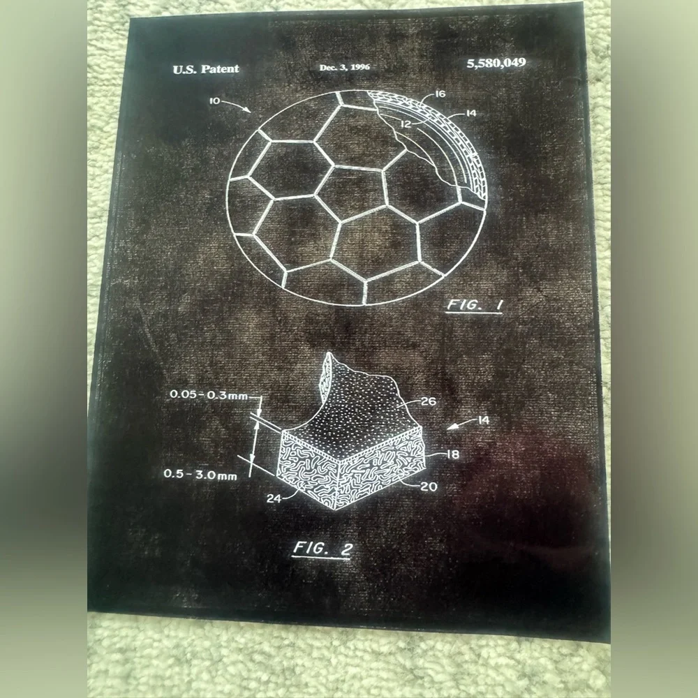Soccer wall art set of 4 8x10 soccer schematics